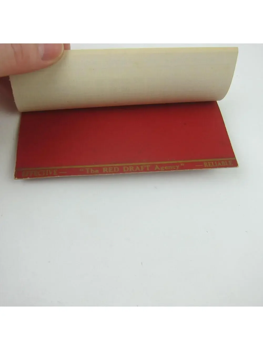 Antique 1914 Calendar Pad K. & M. Red Drafts Agency Debt Collection 4.75 x 2.5